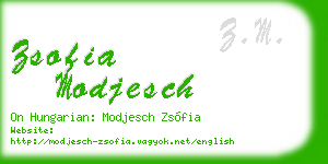 zsofia modjesch business card